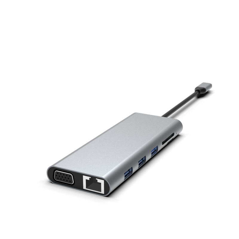 5 en 1 USB C Hub con Ethernet Usb A Rj45 Adaptador Tipo C Estación de acoplamiento MacBook
