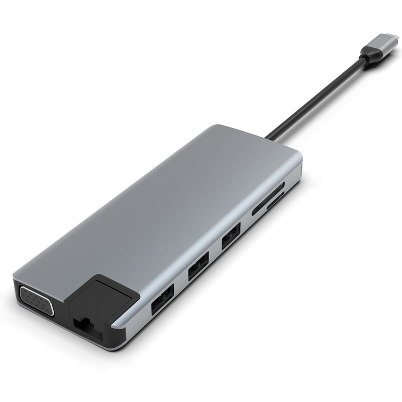 Adaptador de monitor USB C Estación de acoplamiento USB C 3 monitores USB C Hub portátil Adaptador multipuerto Dock Dongle
