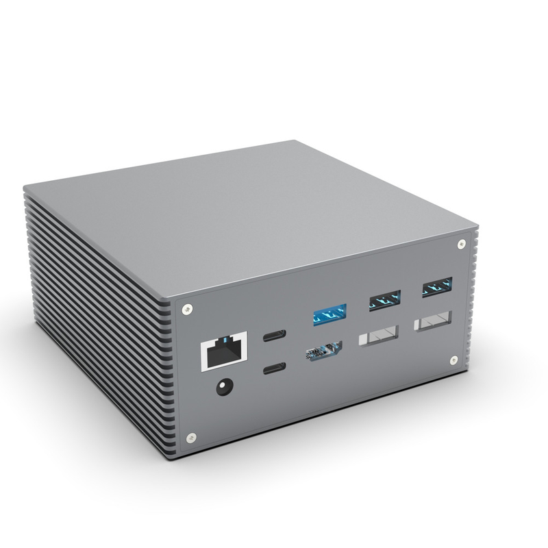 Estación de acoplamiento USB C doble 15 en 1 4k 60hz Tipo C SD 104Mb RJ45 1000M USB 3.0 para portátil