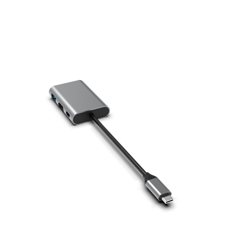 Usb 3.0 a doble adaptador HDMI USB C PD 100w Convertidor 4K puerto USB HUB 3 puertos
