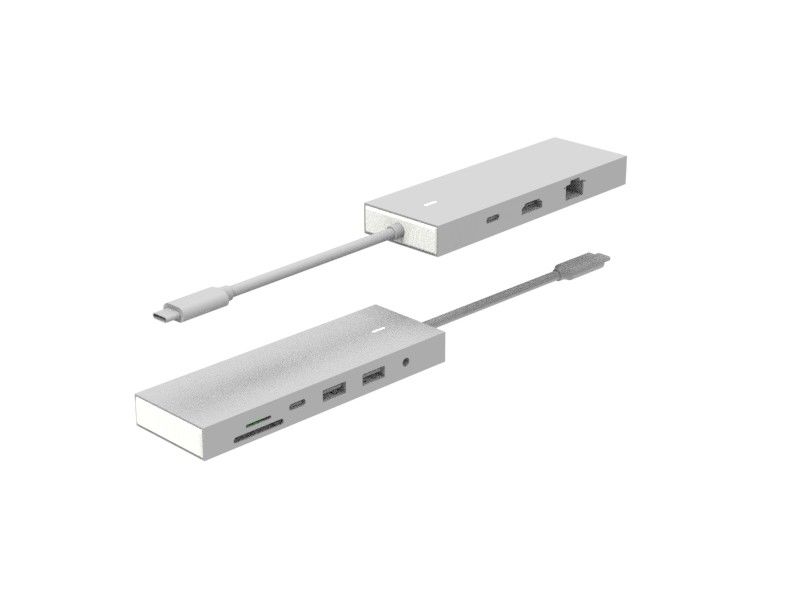 Tipo C a USB 3.0 Adaptador USB C Hub 9 en 1 Estación de acoplamiento 4K HDMI PD Datos 6 puertos Tipo C USB Hub