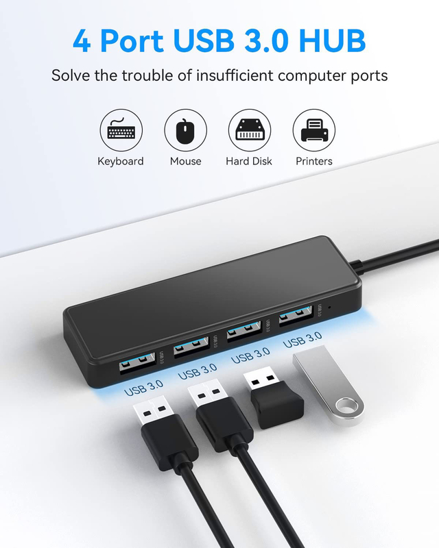 Hub USB 3.0 HDMI USB 3.0/2.0 Adaptador tipo C con velocidad de transferencia de datos de 10 Gbps 1080P