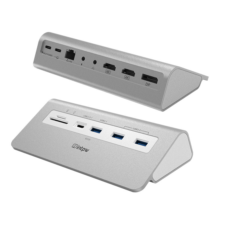 Adaptador multipuerto USB C de 9 en 1 con lector de tarjetas USB-A y SD/TF de 100 W con 4K HDMI PD