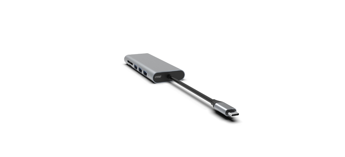 Tipo C Adaptador USB C Multipuerto Adaptador Hub con Ethernet 4K HDMI 3 puertos USB 3.0 100W PD Compatible