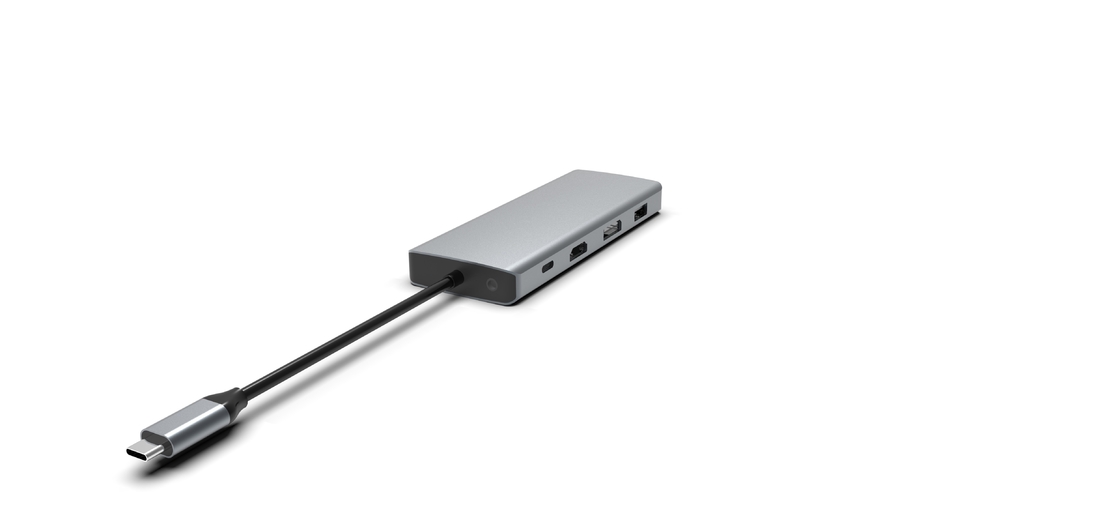 Estación de acoplamiento de USB C Hub para MacBook Laptops USB C a monitores HDMI duales para Windows Adaptador de USB C Hub