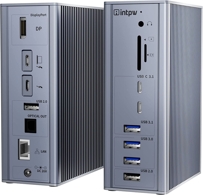 16 en 1 USB C Thunderbolt 3 Estación de acoplamiento para Macbook PC portátil