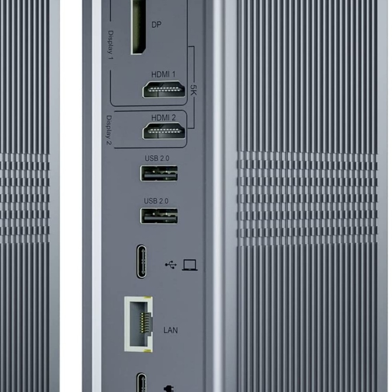 18 en 1 Thunderbolt USB C Estación de acoplamiento Multi USB Hub DisplayLink 4K HDMI