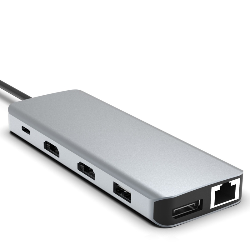 Hub USB-C de 11 en 1 para MacBook Pro con lector de tarjetas USB 3.0 SD / TF con 4K HDMI 100W PD
