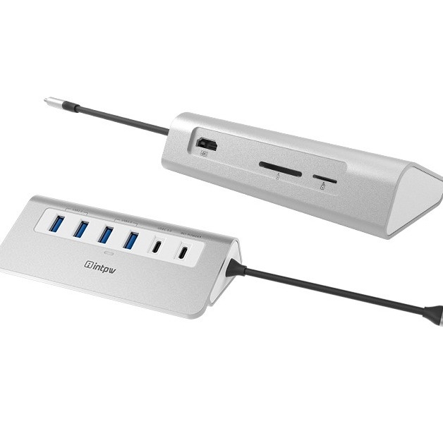 Estación de acoplamiento USB C HUB 9 en 1 con lector de tarjetas USB 3.0 HDMI para computadoras portátiles