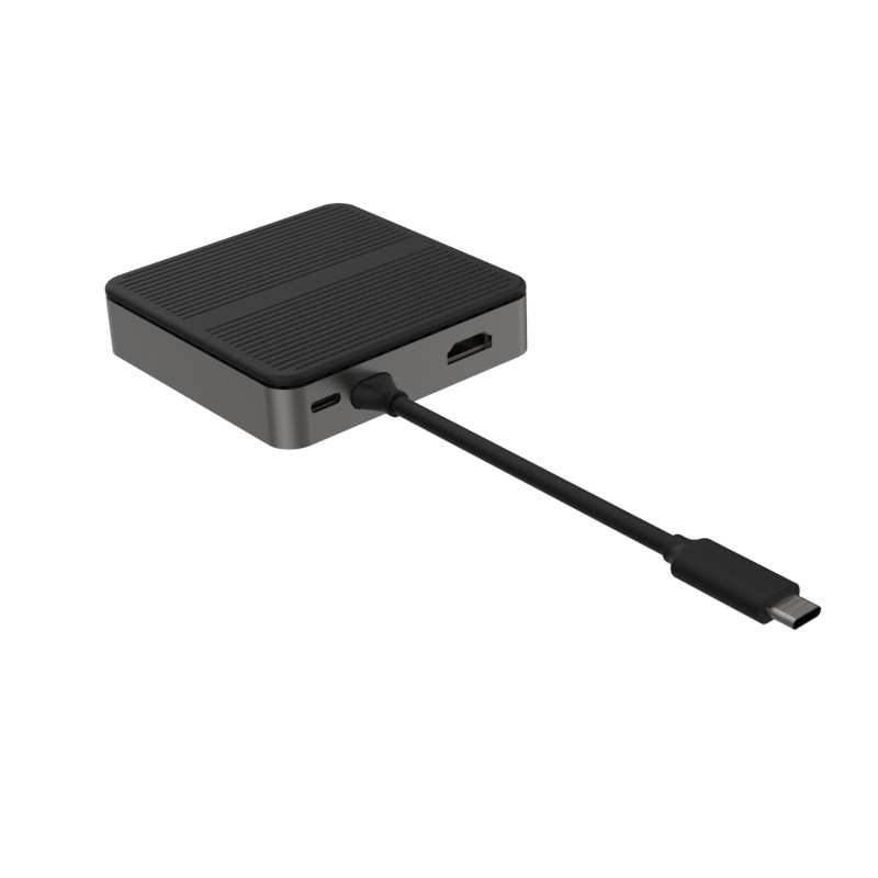 Cuadrado 6 en 1 Dual HD 4K Tipo C Docks con RJ45 PD 100W SD TF 3xUSB 3.0 Docking Hdmi Hub Usb C A