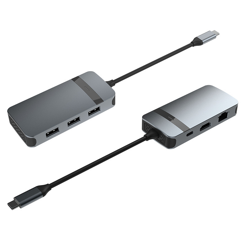 Hdmi USB C Hub Adaptador Multipuerto Red Adaptador Multipuerto USB 3.0 Puerto 6 en 1