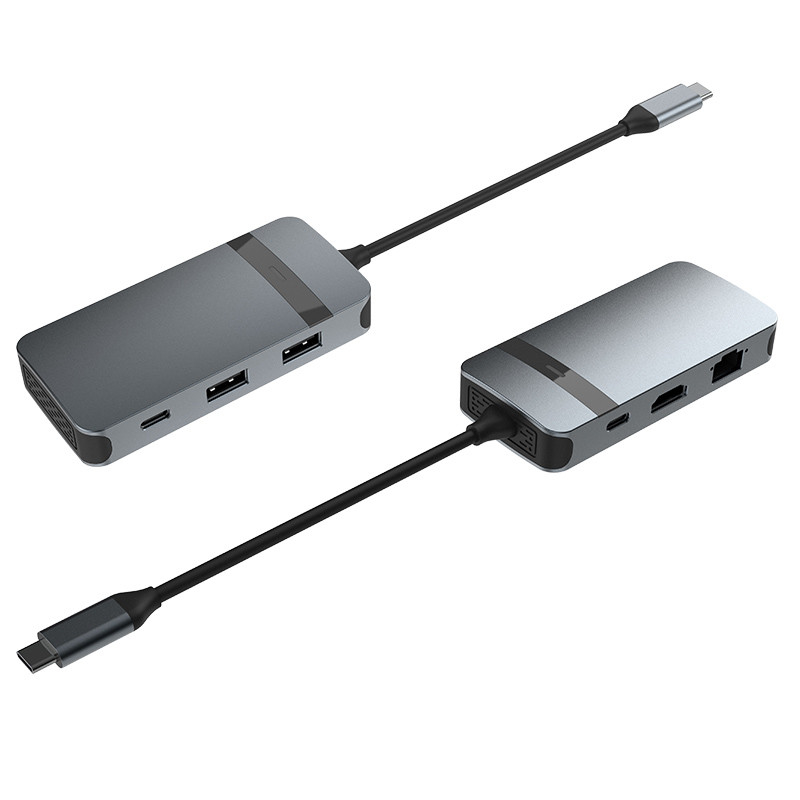 Adaptador USB C Ethernet Hdmi PD Carga USB-C Hub 6 en 1 Adaptador tipo C USB 3.0 2.0 PD Convertidor