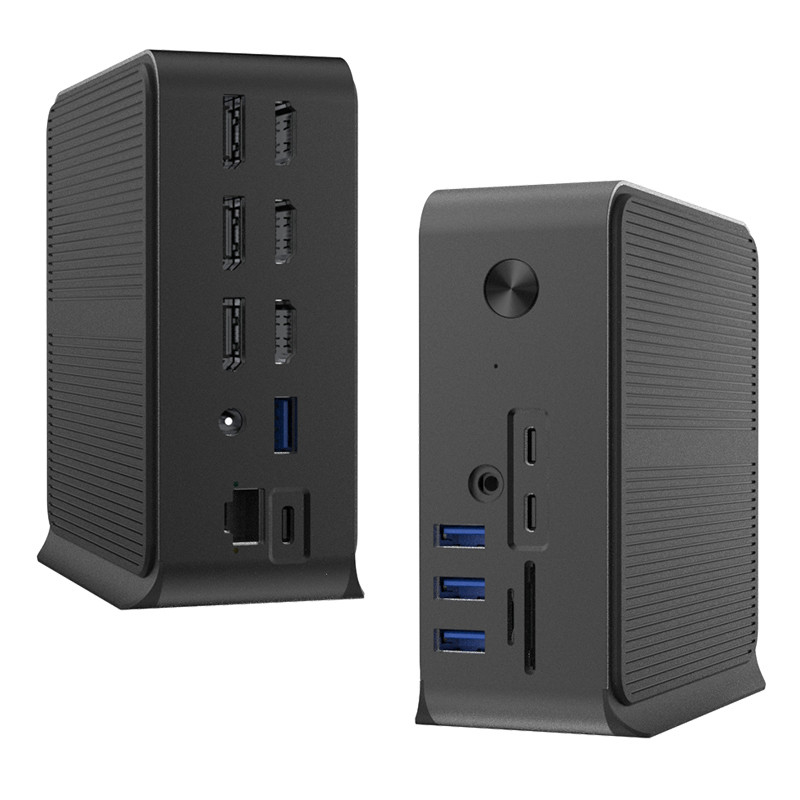 Estación de acoplamiento USB C HUB de 12 en 1 con múltiples puertos USB C USB Tipo C 4K RJ45 Adaptador de hubs USB VGA