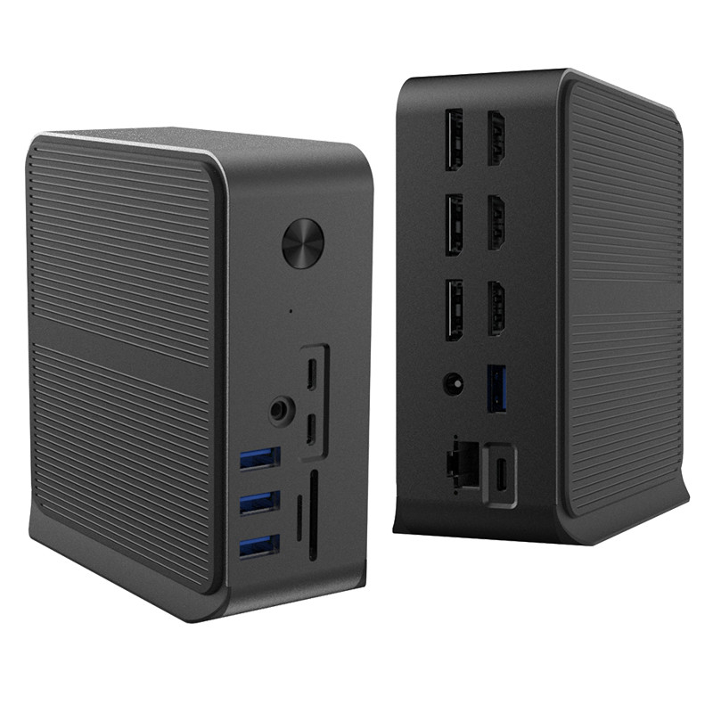 Estación de acoplamiento USB C HUB de 12 en 1 con múltiples puertos USB C USB Tipo C 4K RJ45 Adaptador de hubs USB VGA