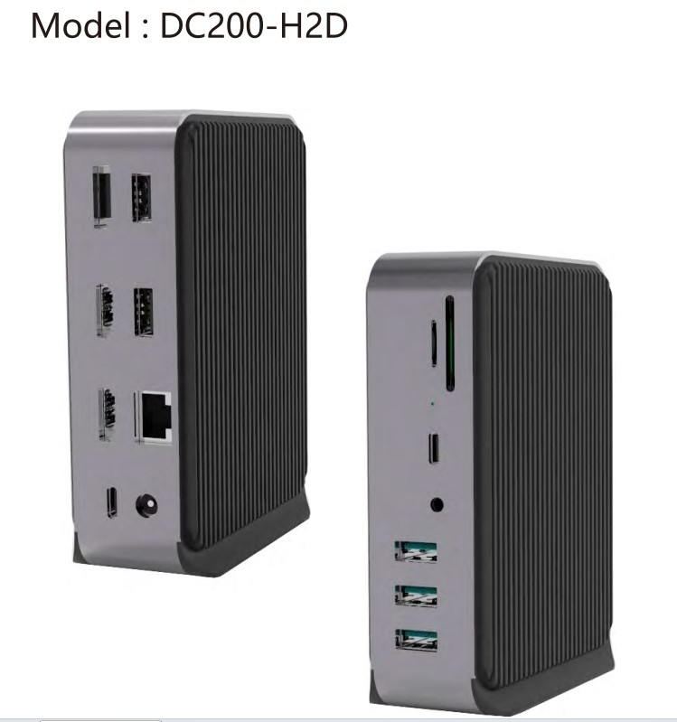 Gigabit Ethernet Usb Tipo C Estación de acoplamiento Hub de carga con resolución HDMI 4K Para Macbook