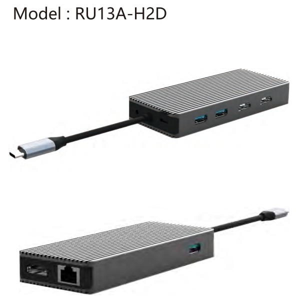 Adaptador de hub USB C de 9 en 1 Gigabit Ethernet con puerto 4K HDMI DP para computadora portátil Macbook