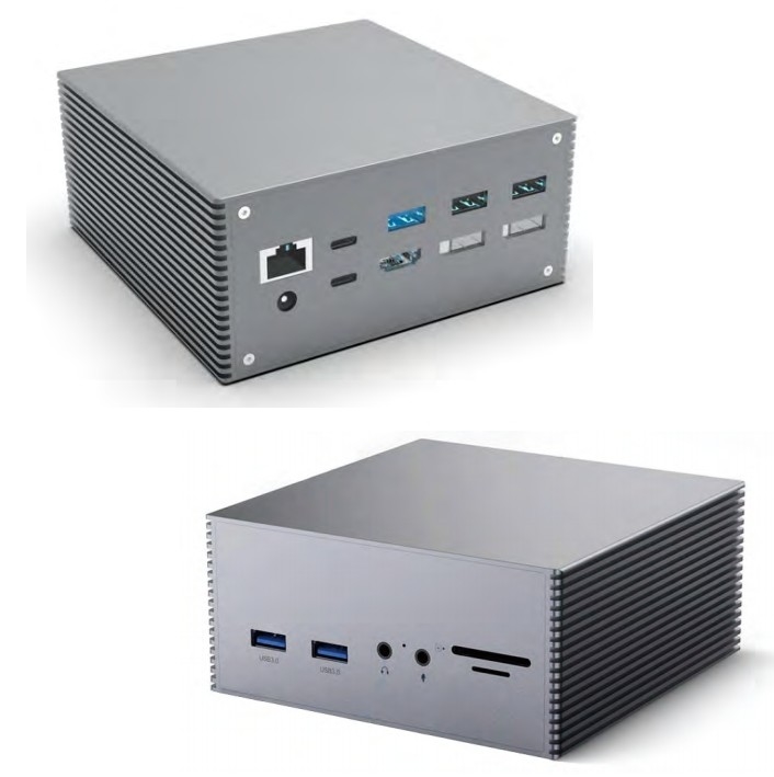 16 en 1 Thunderbolt 4 Estación de acoplamiento 3 Monitores Mac USB 3.0 portátil universal DP USB C con fuente de alimentación continua