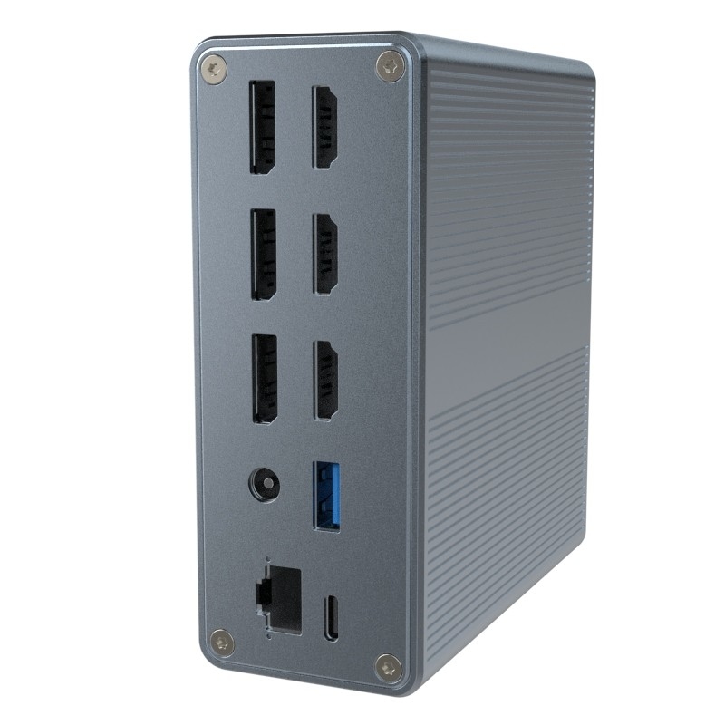 18 en 1 Thunderbolt 3 Estación de acoplamiento de doble monitor HDMI Mac para USB C Estación de acoplamiento de portátil Universal