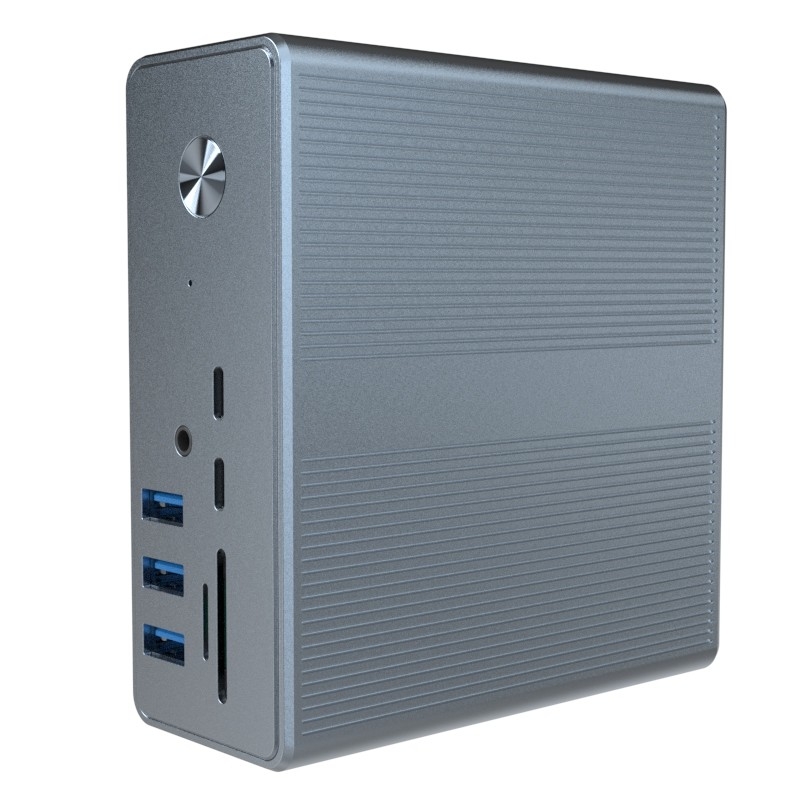 18 en 1 Thunderbolt 3 Estación de acoplamiento de doble monitor HDMI Mac para USB C Estación de acoplamiento de portátil Universal