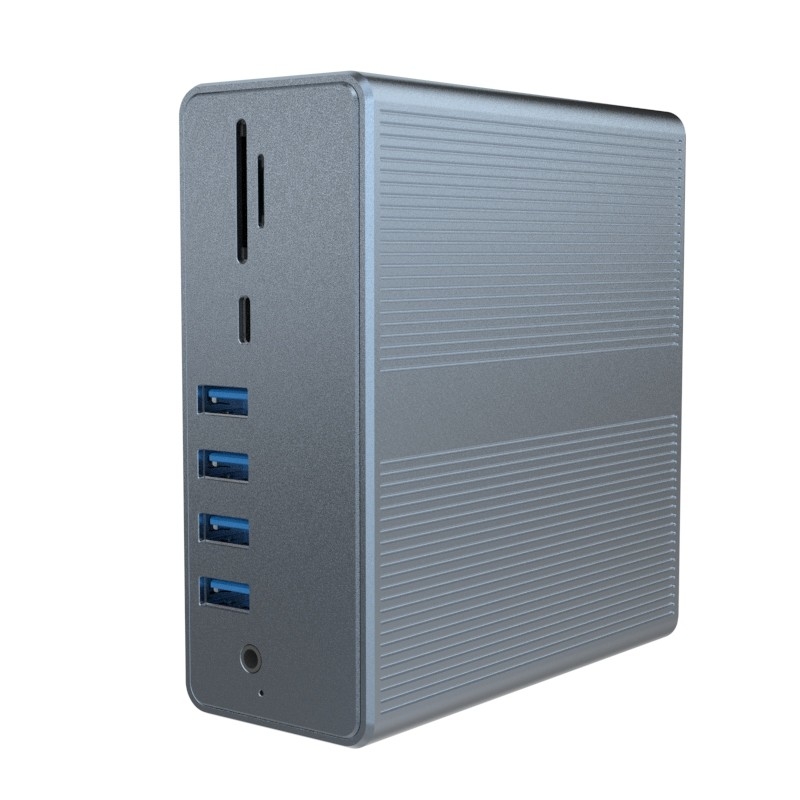 Estación de acoplamiento 4k Thunderbolt 3 Macbook Pro USB C portátil doble monitor 18-en-1 portátil de acoplamiento para MacBook