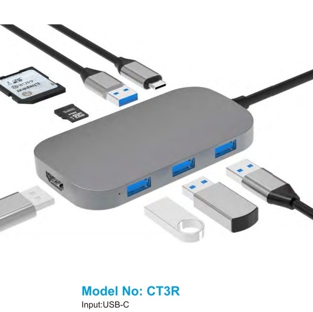 Hubs USB C con puerto PD lector de tarjetas SD para Windows MacOS Hasta 10Gbps de velocidad de transferencia de datos