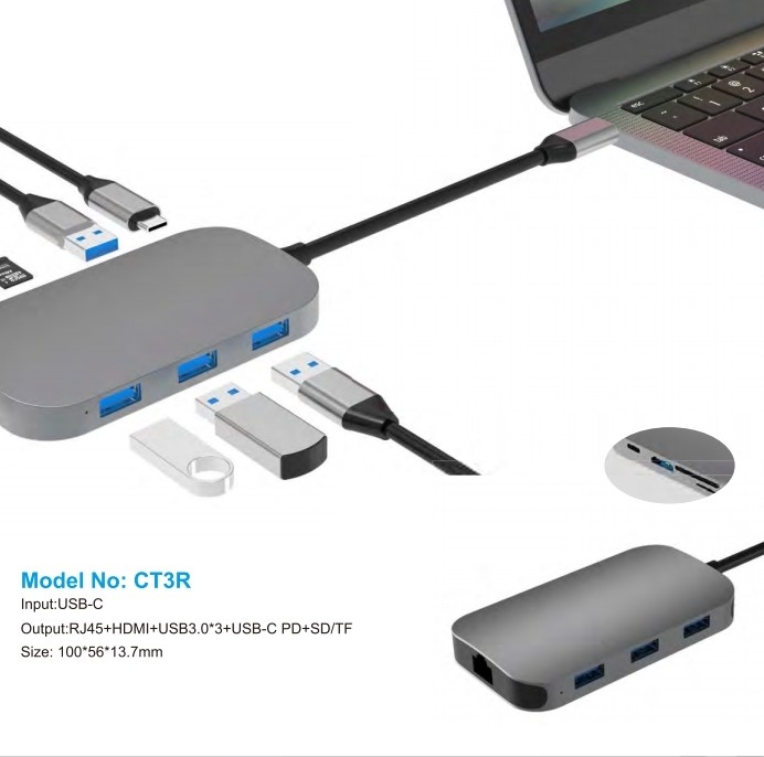 10/100/1000 Mbps Ethernet Adaptador USB C Compatible con Windows/ MacOS/ Android/ Linux Hasta velocidad de transferencia de datos de 10 Gbps
