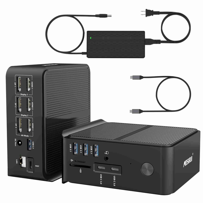 HDMI 4k 60hz Thunderbolt 3 Monitor Lector de tarjetas Gigabit Ethernet y conector de audio