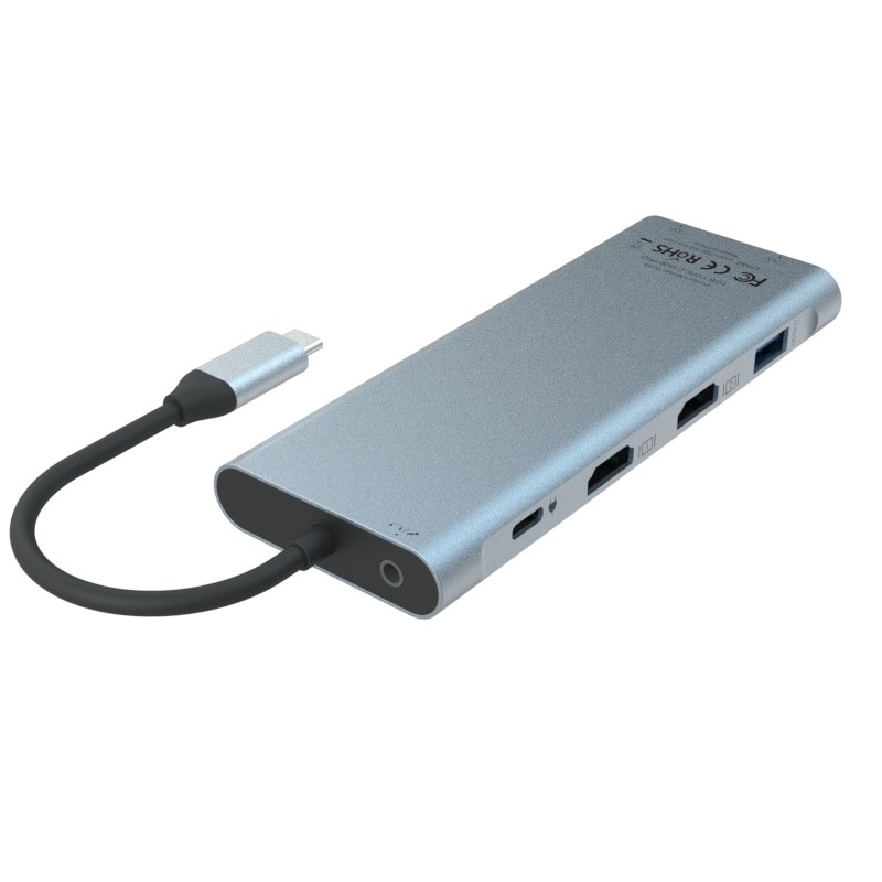Adaptador multifuncional de USB tipo C de 11 en 1 para computadoras portátiles y teléfonos móviles