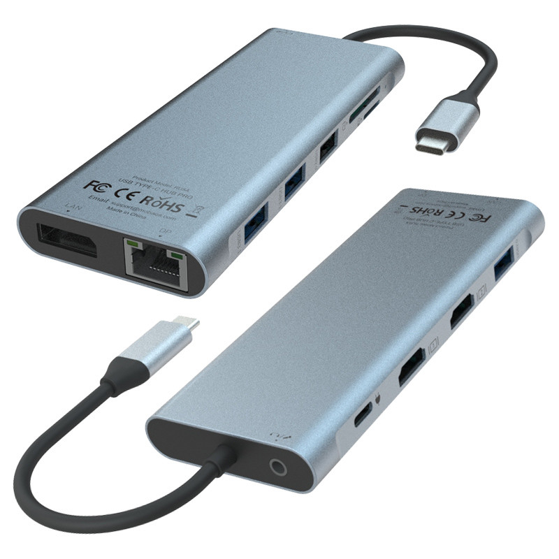 6 en 1 USB C Hub Adaptador tipo C 4K HDMI 60hz Lector de tarjetas multiporte USB3.0 TF PD SD Lector