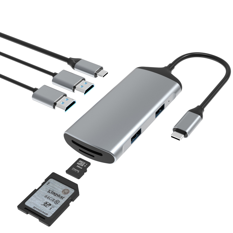 Lector de tarjetas USB 3.0 de alta velocidad a SD Micro SD Adaptador de tarjetas de memoria Lector de tarjetas de memoria iPhone 15
