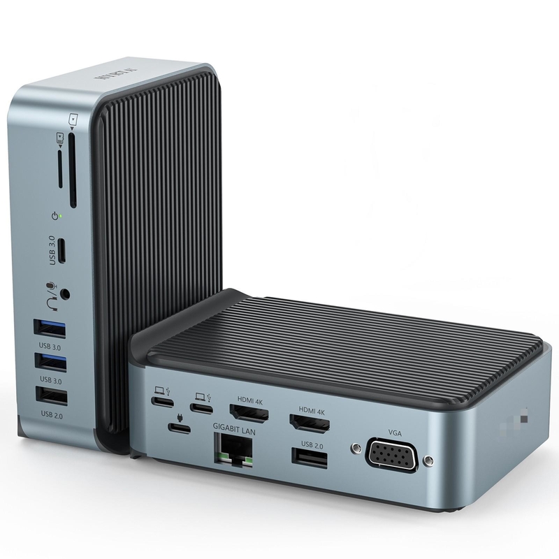 Gigabit Ethernet Usb Tipo C Estación de acoplamiento Hub de carga con resolución HDMI 4K Para Macbook