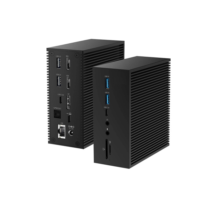 Estación de acoplamiento DisplayLink para Macbook Pro Dual monitores M1/M2 Windows 15 en 1 portátil USB C 3.0
