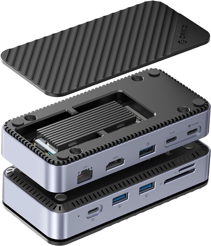 Displaylink Usb 3.0 Estación de acoplamiento de contenedores de NVMe NGFF SSD Windows Mac Chrome OS