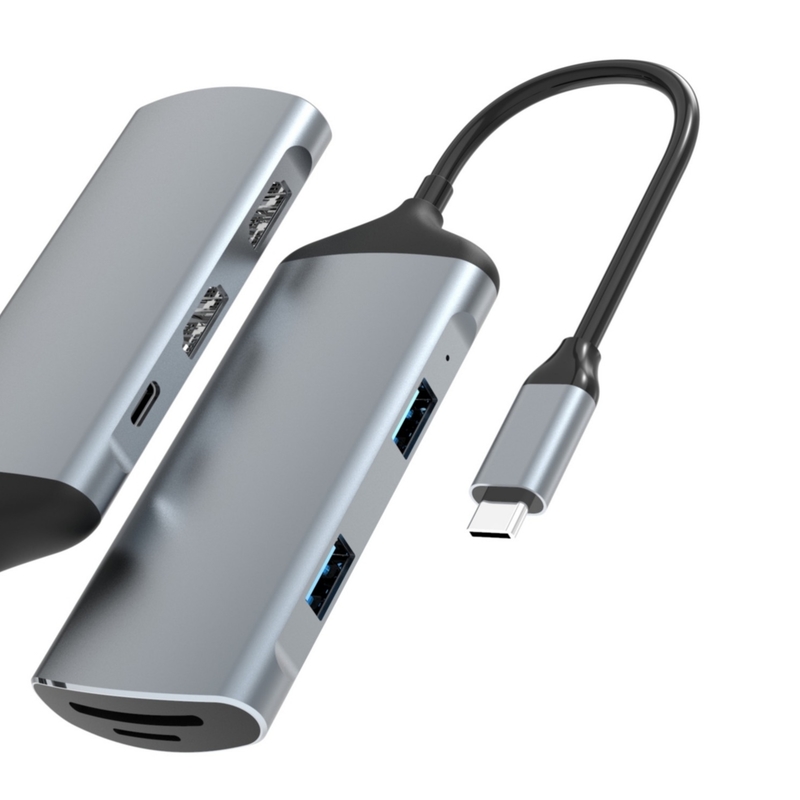 Adaptador USB C Tarjeta SD Tarjeta TF ranuras USB 3.0/2.0 Adaptador tipo C para transferencia de datos