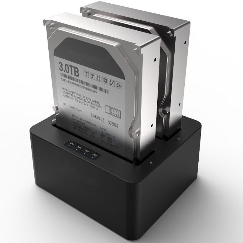 6Gbps SATA I/II/III Duplicador externo de disco duro HDD y clonador con modos de clonado de disco completo independientes