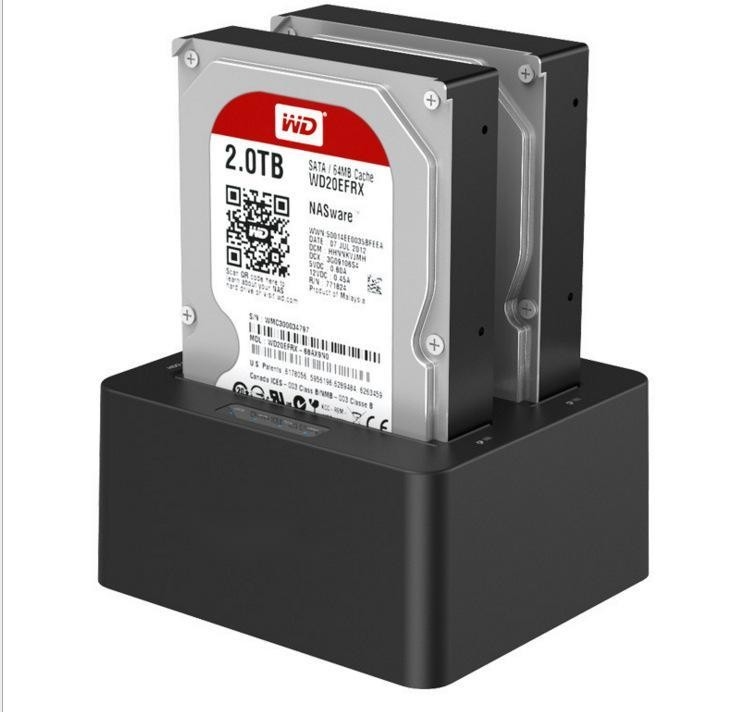 USB 3.0 Hdd Disco duro de doble bahía Estación de acoplamiento 2.5 3.5 SATA HDD SSD
