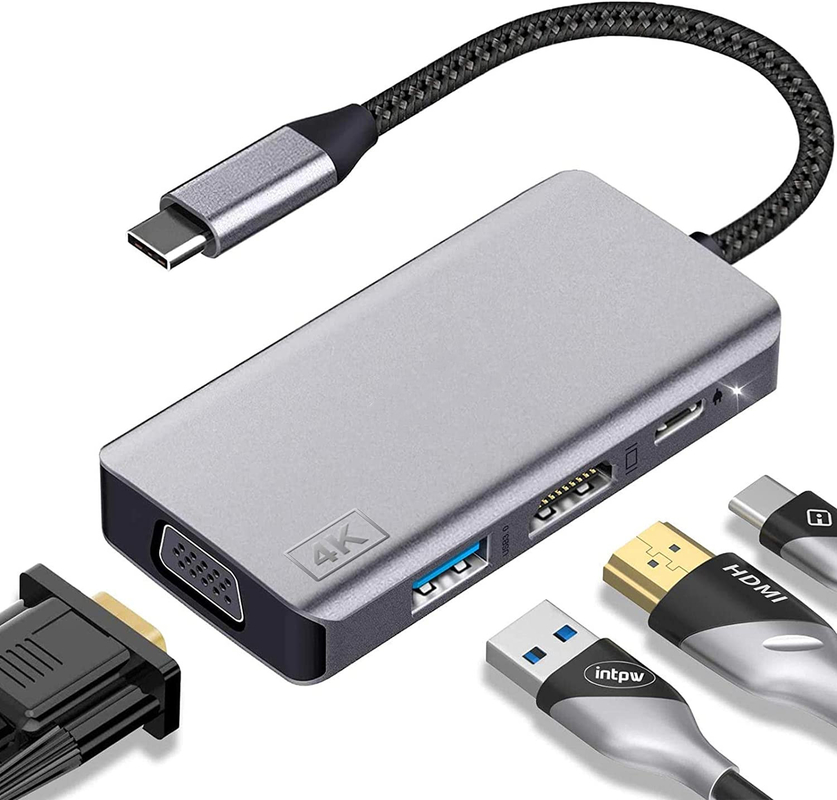 14 en 1 Adaptador USB C para Macbook Pro Air Laptop Estación de acoplamiento USB C Monitor doble