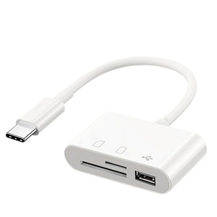 Macbook USB C Lector de tarjetas SD Adaptador de tarjetas SD Lector de tarjetas de memoria con SD MicroSD USB 3 puerto para Iphone