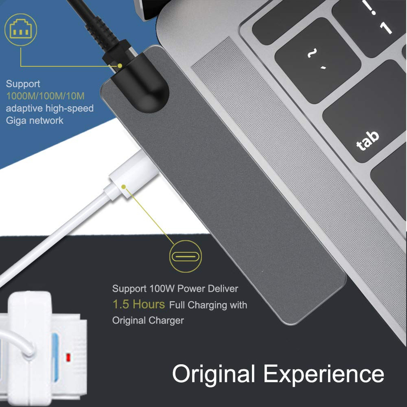 Vga Hub Hdmi Usb C Estación de acoplamiento Usb C Multi Hub Splitter Concentrator Estación de acoplamiento de PC portátil