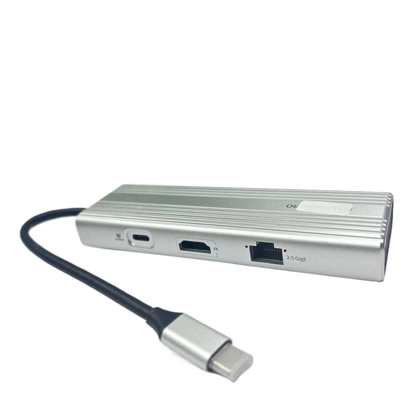 5 puertos 5 en 1 USB C Hub Estación de acoplamiento USB-C a HDMI USB A 3.0 PD 100W