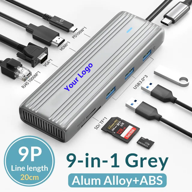USB C Hub con HDMI 4K y USB 3.0 de alta velocidad Compatible con Windows Mac