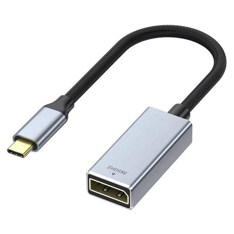 Chaqueta de PVC Hombre-Mujer USB Tipo C para el cable de adaptador de pantalla de puerto de visualización para 8K 60Hz Video Audio