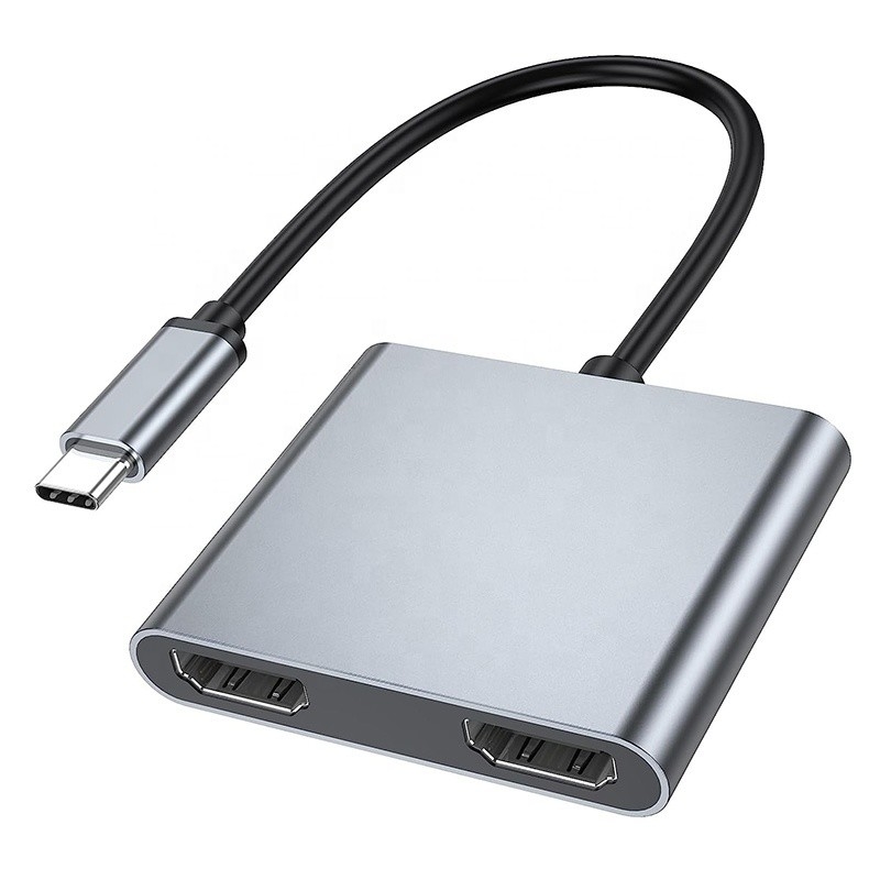 Tipo C Hombre a doble HDMI Hombre Thunderbolt 3 USB-C cable de adaptador multi-monitor 4K 30Hz