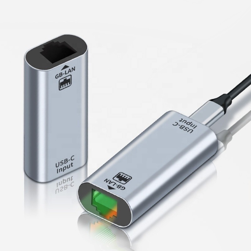 Adaptador de puerto USB C femenino a Ethernet 10/100/1000 Mbps Velocidad para una conexión de red rápida