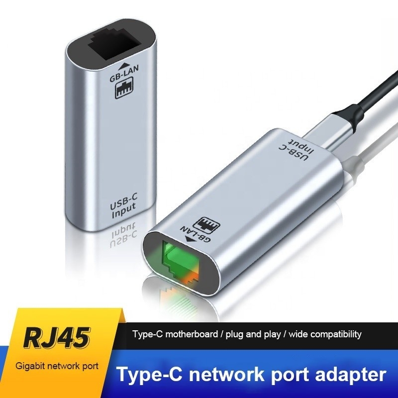Adaptador de puerto USB C femenino a Ethernet 10/100/1000 Mbps Velocidad para una conexión de red rápida