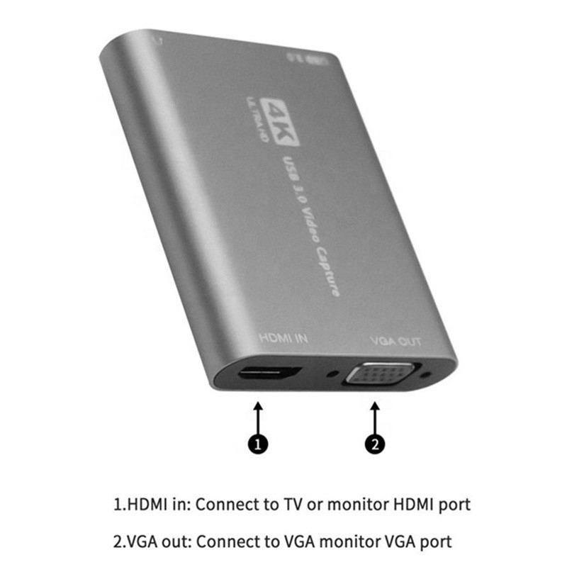 Caja de tarjetas de vídeo de captura de vídeo USB 3.0 HDMI DVR con micrófono VGA Loop Out para la cámara de ordenador Xbox