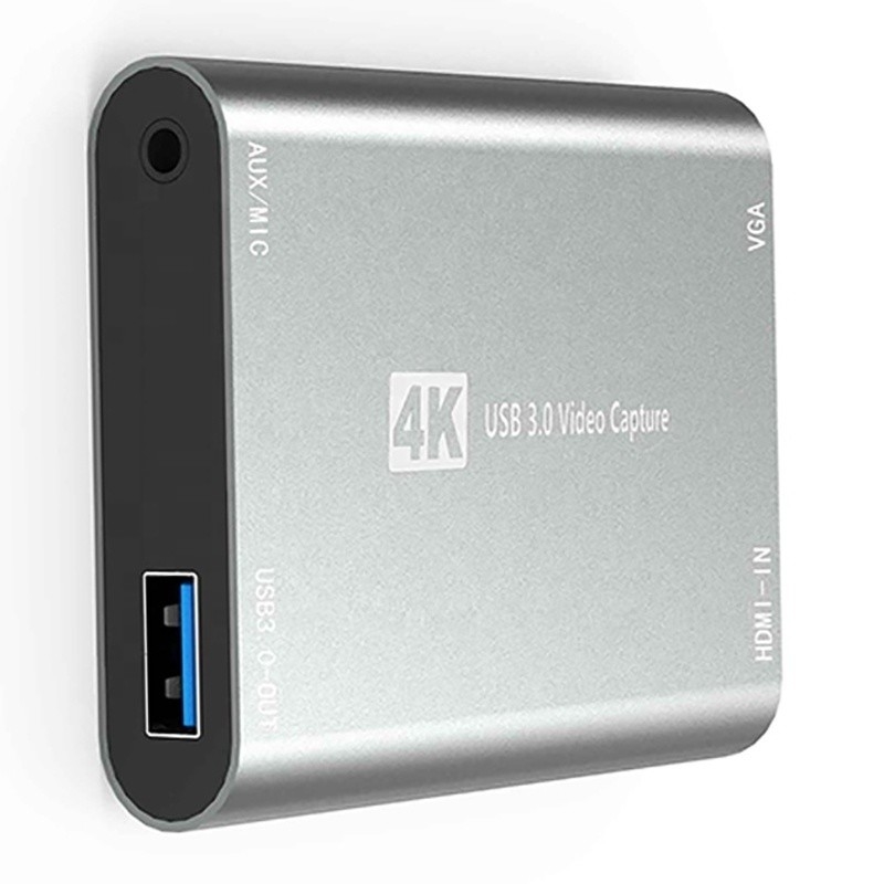 Caja de tarjetas de vídeo de captura de vídeo USB 3.0 HDMI DVR con micrófono VGA Loop Out para la cámara de ordenador Xbox