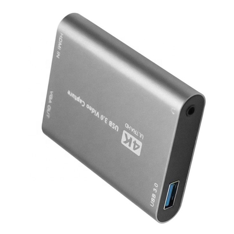 Caja de tarjetas de vídeo de captura de vídeo USB 3.0 HDMI DVR con micrófono VGA Loop Out para la cámara de ordenador Xbox