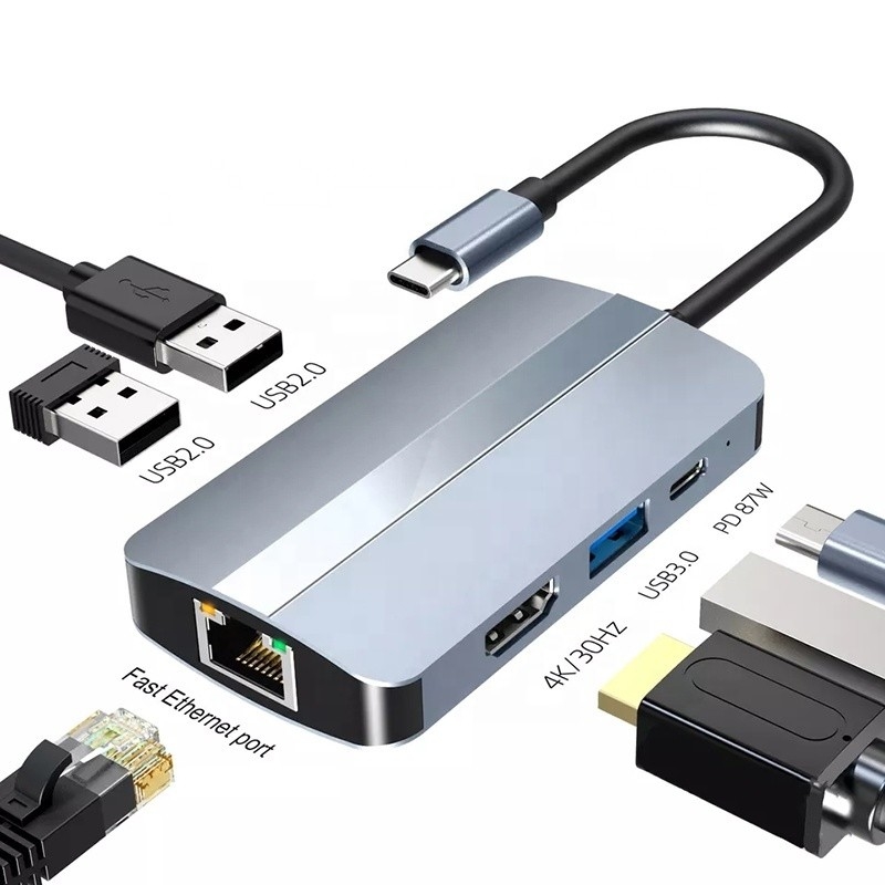Adaptador USB C de 12 en 1 OEM Multiport Hub con 4K HDMI USB 3.0 RJ45 Lan Ethernet