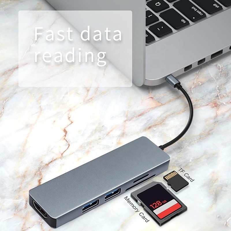 11 en 1 USB-C Hub Tipo-C a HDMI USB3.0 USB2.0 SD TF Adaptador Hub con lector de tarjetas